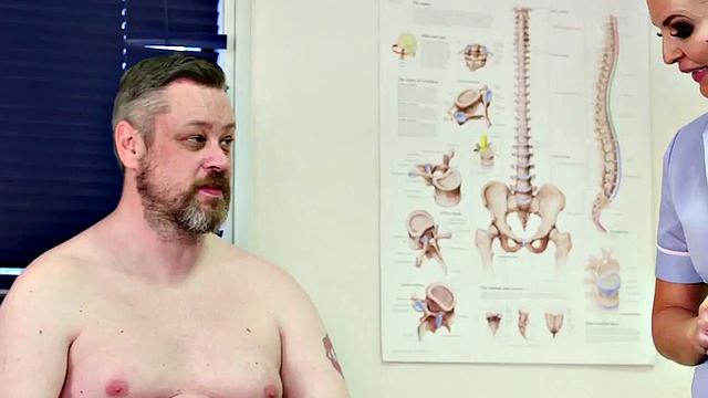 CFNM nurses seduce pathetic patient b4 teasing him wildly