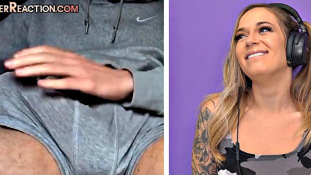 CFNM inked cutie rating big cocks wanking videos
