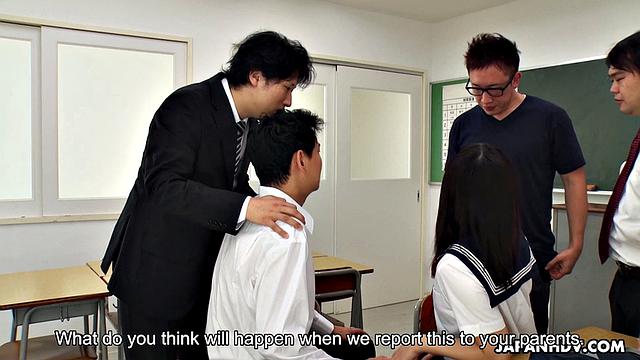 Boys Experimenting With a Teen School Girl Maria Kotobuki