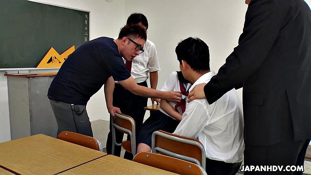 Boys Experimenting With a Teen School Girl Maria Kotobuki
