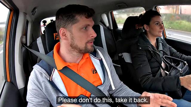 Drive babe rammed in car after deepthroating cock