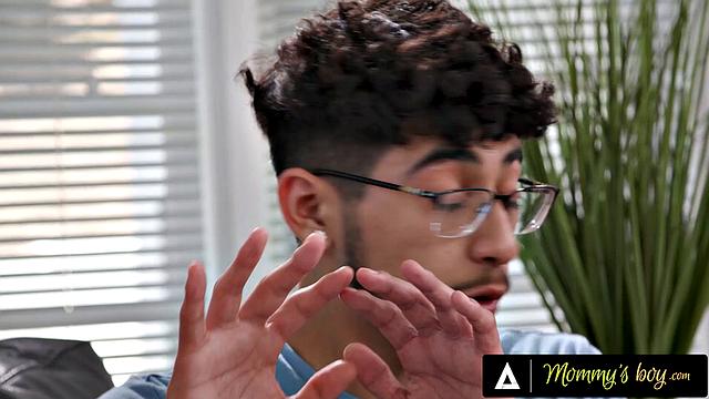 MOMMY'S BOY - Busty Kenzie Taylor Oils Up Her Tits & Titty Fucks Stepson-In-Law