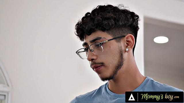 MOMMY'S BOY - Busty Kenzie Taylor Oils Up Her Tits & Titty Fucks Stepson-In-Law