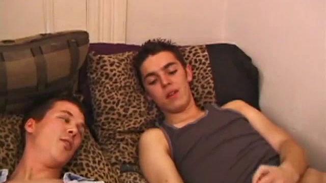 When Brady Walker walks into the room and sees a porn already playing, he realizes that Matthew has plans. The boys talk about the girls on the screen for a few minutes before Brady goes down on Matthew's big dick.