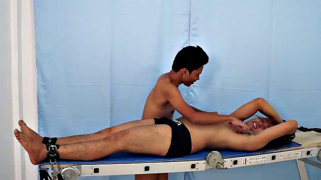 Cyruz returns for his first tickling session on the rack. Hunter and Idol are the ticklers who put this chubby Asian boy through a tickle fetish adventure!