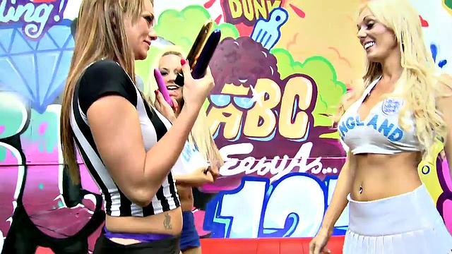 Stacey Saran, Myla And Paige Ashley Have A Threesome.