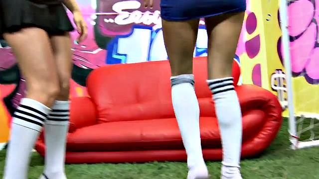 Stacey Saran, Myla And Paige Ashley Have A Threesome.