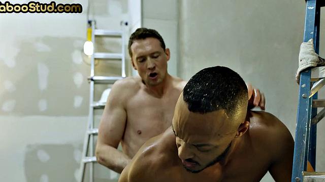 Weird Ebony jock creampied in taboo by stepbrother