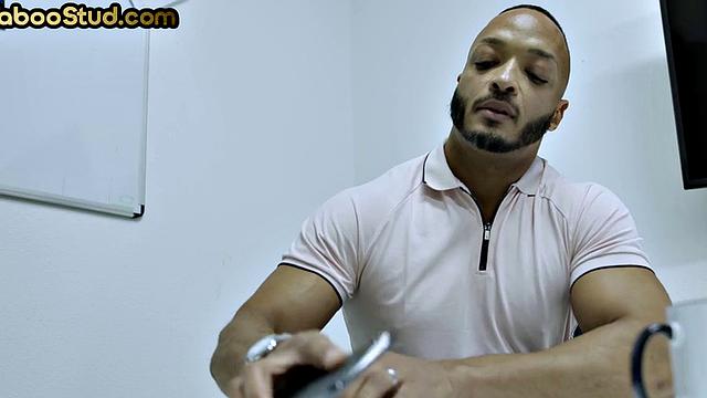 Weird Ebony jock creampied in taboo by stepbrother