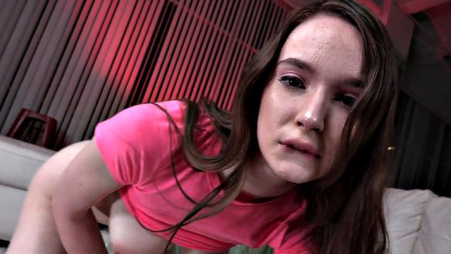 POV amateur babe assfucked in her tight anal hole