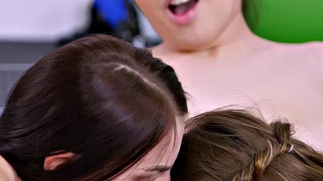 Fit 19yo babes opening their legs for lucky coach