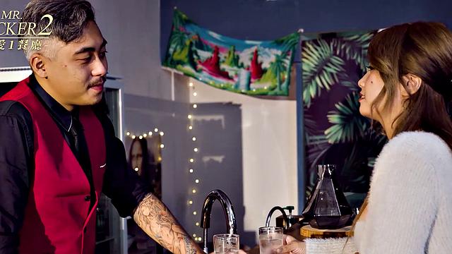 Meng Ryou Opens To Bartender About Her Lover And Gets Revange Fucked