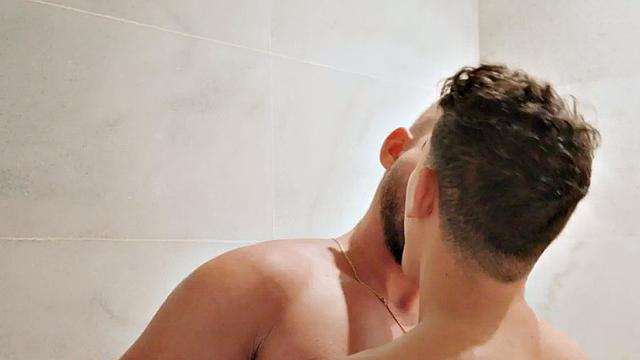 Anal jocks enjoy barebacking 3way till cum in mouth