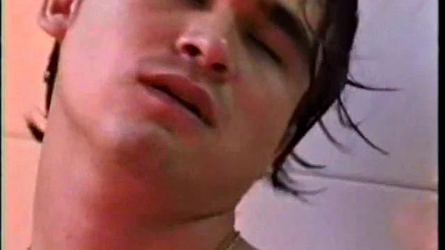 Asian twunk enjoys stroking his shaft in the bathroom