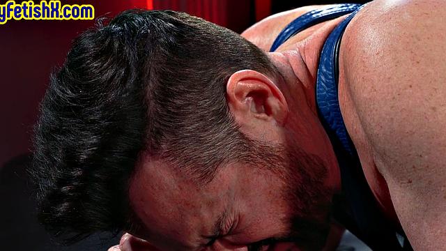 Leather jock gets analfisting by BF after sucking