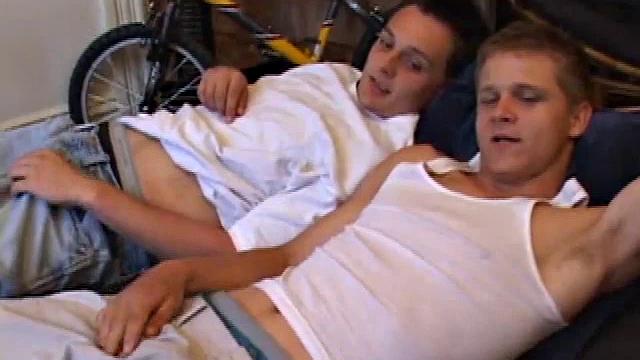 lucas and gunner go down on each other and suck cock