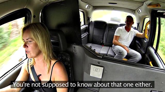 Blonde with tattoos takes it in the backseat and gets a hot creampie