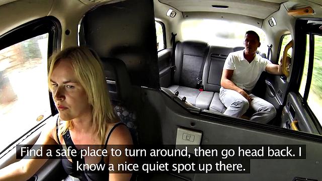 Blonde with tattoos takes it in the backseat and gets a hot creampie