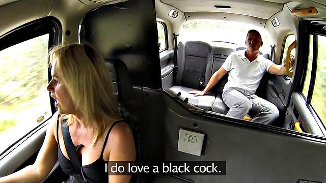 Blonde with tattoos takes it in the backseat and gets a hot creampie