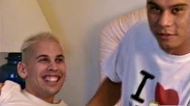 Andre and Markie get together for a hot oral scene. They start on the bed and undress, while making out. Naked and hard, the two exchange blow jobs in a variety of positions. Andre shoots first, dumping his cum onto his belly.