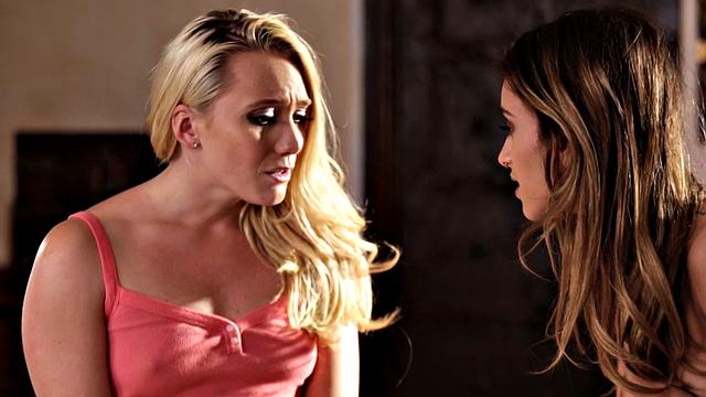 GIRLSWAY - Tied Up Uma Jolie Gets Fucked By Neighbor Mia Malkova, Then Stepsister AJ Applegate