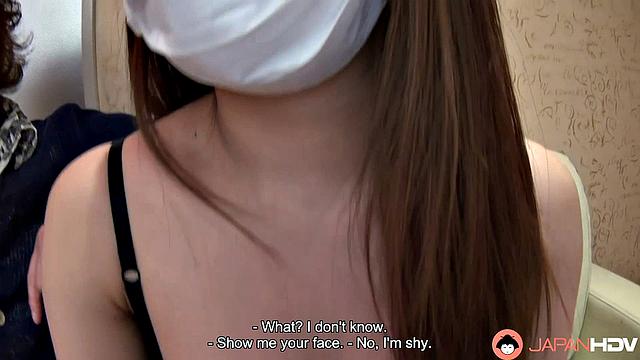 Coco Hirose and lover come in for an interview and quick fuck