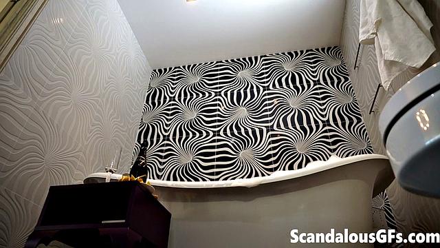 StepDad fucking stepsister in the family bathtub