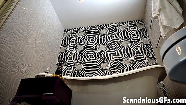 StepDad fucking stepsister in the family bathtub