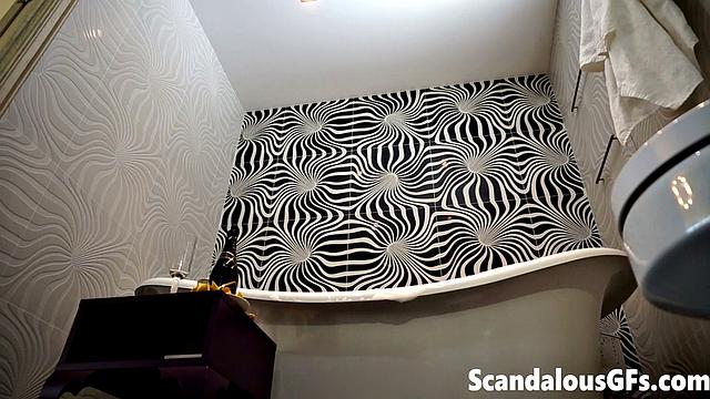 StepDad fucking stepsister in the family bathtub