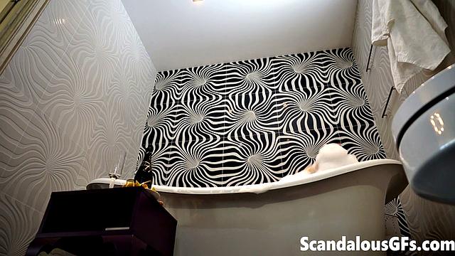 StepDad fucking stepsister in the family bathtub