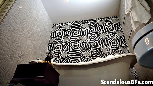 StepDad fucking stepsister in the family bathtub