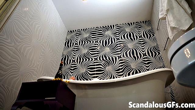 StepDad fucking stepsister in the family bathtub