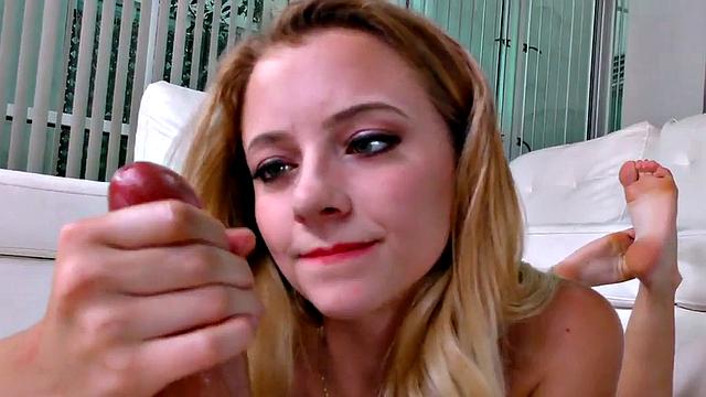 Lingerie model slowly jerking off pov bf in erotic couple