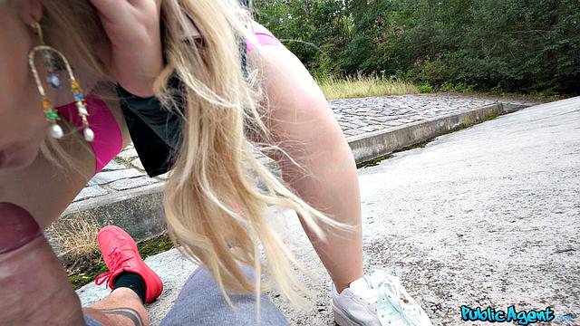 Big tits girl misses train