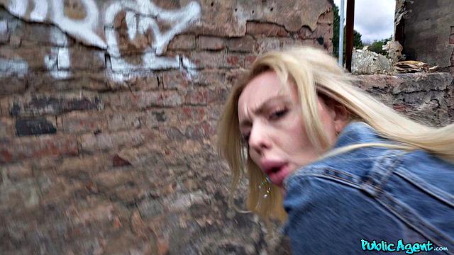 Big tits girl misses train