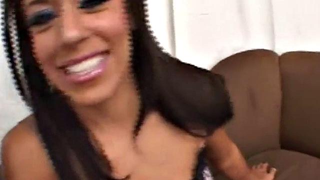 Horny busty slut sucks big dick