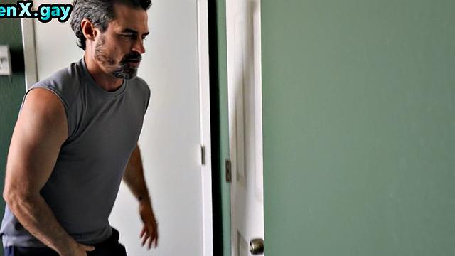 Handsome studs analfucking twink in 3-way after dinner