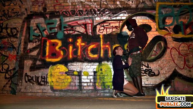 Redhead bitch enjoys deepthroating BBC