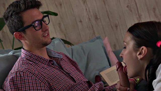 Pigtails 18yo spreading her legs