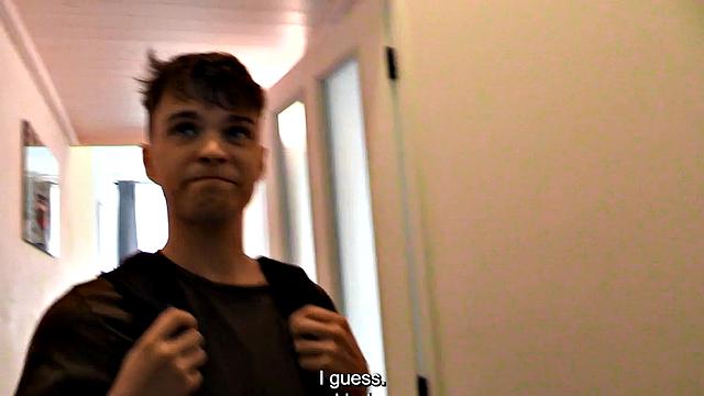 Skinny jock rides dick in POV