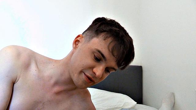 Skinny jock rides dick in POV