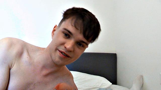 Skinny jock rides dick in POV