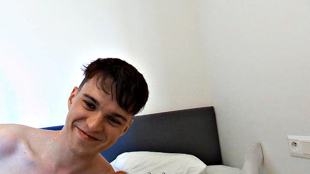 Skinny jock rides dick in POV