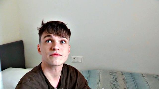 Skinny jock rides dick in POV