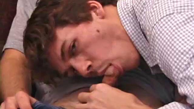 Jay Connor and Matthew Matters hook up for some play.&amp;nbsp;As the clothes come off, the guys grab their dicks and work up boners. Hand jobs and blow jobs are the order of the day and this is a first for straight boy Jay.