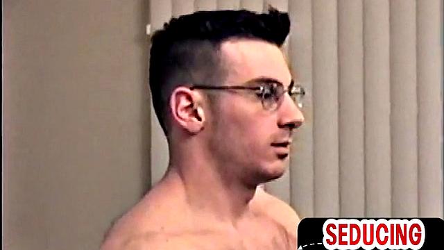 Vintage straight horny guy solo jerking off