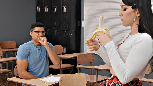 Big booty trans fucked by teacher in ass in classroom