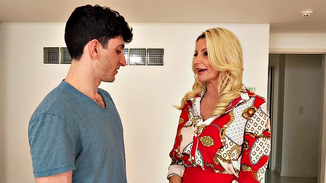 Nick is pounded by his mom's friend, Brittany Andrews