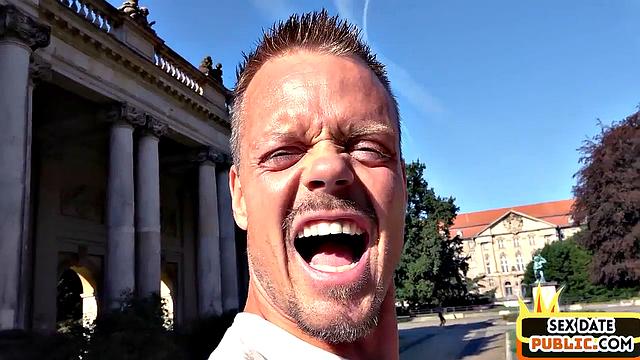 Inked busty MILF fucked after being picked up in her fat pussy