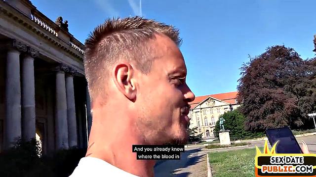 Inked busty MILF fucked after being picked up in her fat pussy